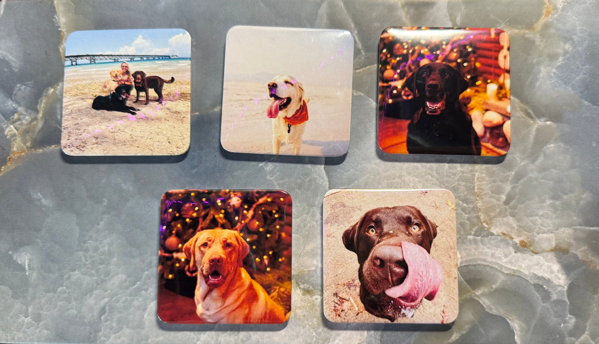 2" x 2" Square Button Magnet