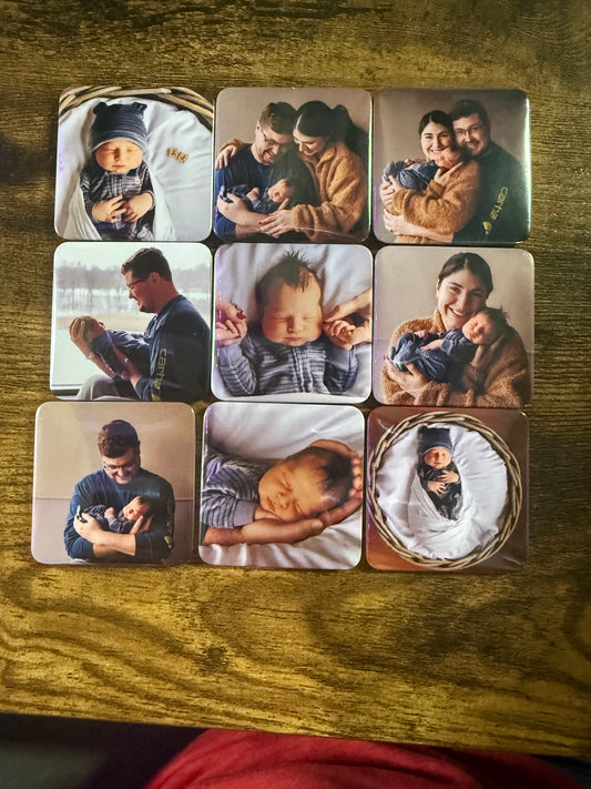 2" x 2" Square Button Magnet