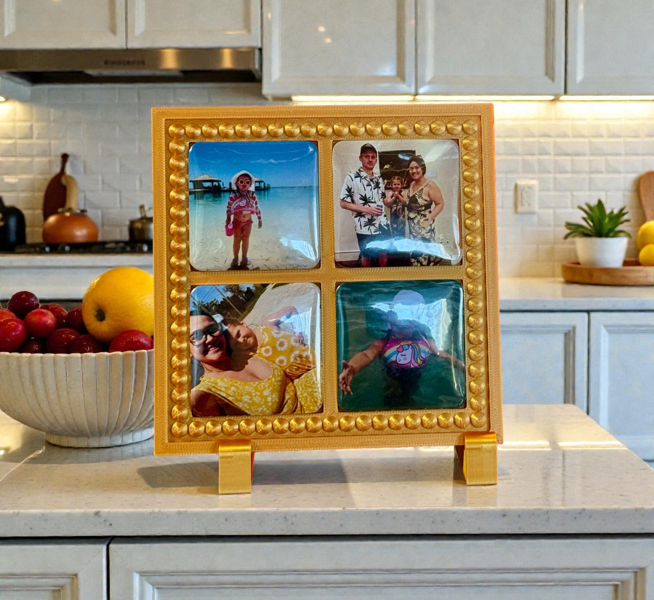 Quad Magnetic Display Frame | Holds Four 2x2 Custom Magnets
