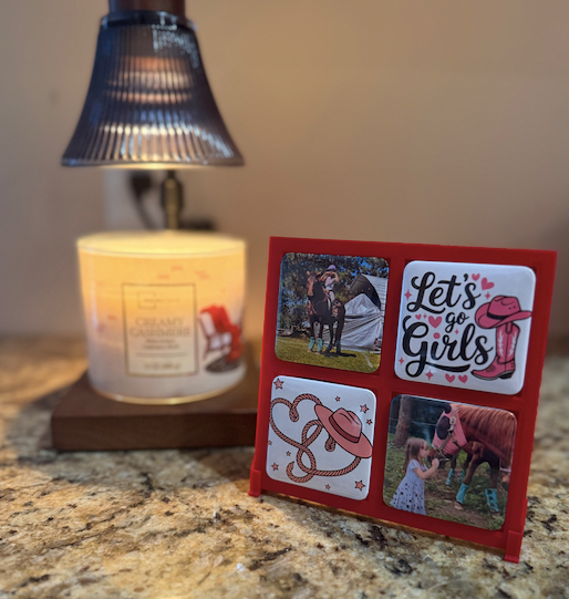 Quad Magnetic Display Frame | Holds Four 2x2 Custom Magnets