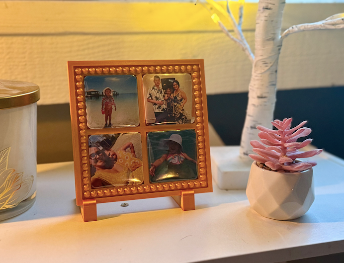 Quad Magnetic Display Frame | Holds Four 2x2 Custom Magnets